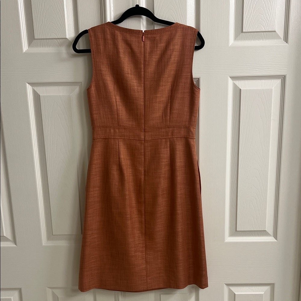 Lafayette 148 New York Rust Midi Dress - Picture 2 of 4